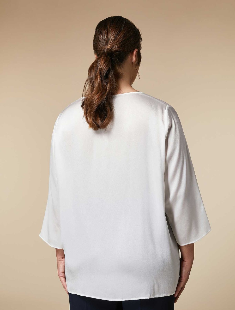 Blouses & Shirts | Marina Rinaldi Boxy Satin Blouse