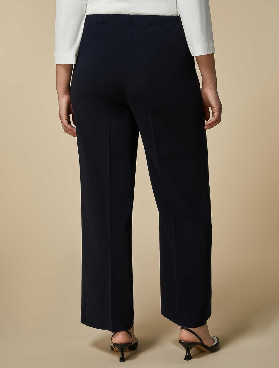 Trousers | Marina Rinaldi Triacetate Cady Wide Trousers