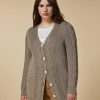 Knitwear | Marina Rinaldi Lurex Yarn Cardigan