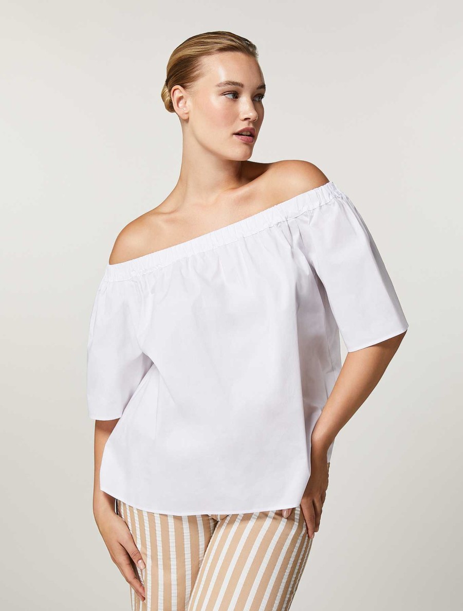 Blouses & Shirts | Marina Rinaldi Cotton Poplin Shirt