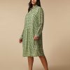 Dresses | Marina Rinaldi Printed Georgette Shirt Dress