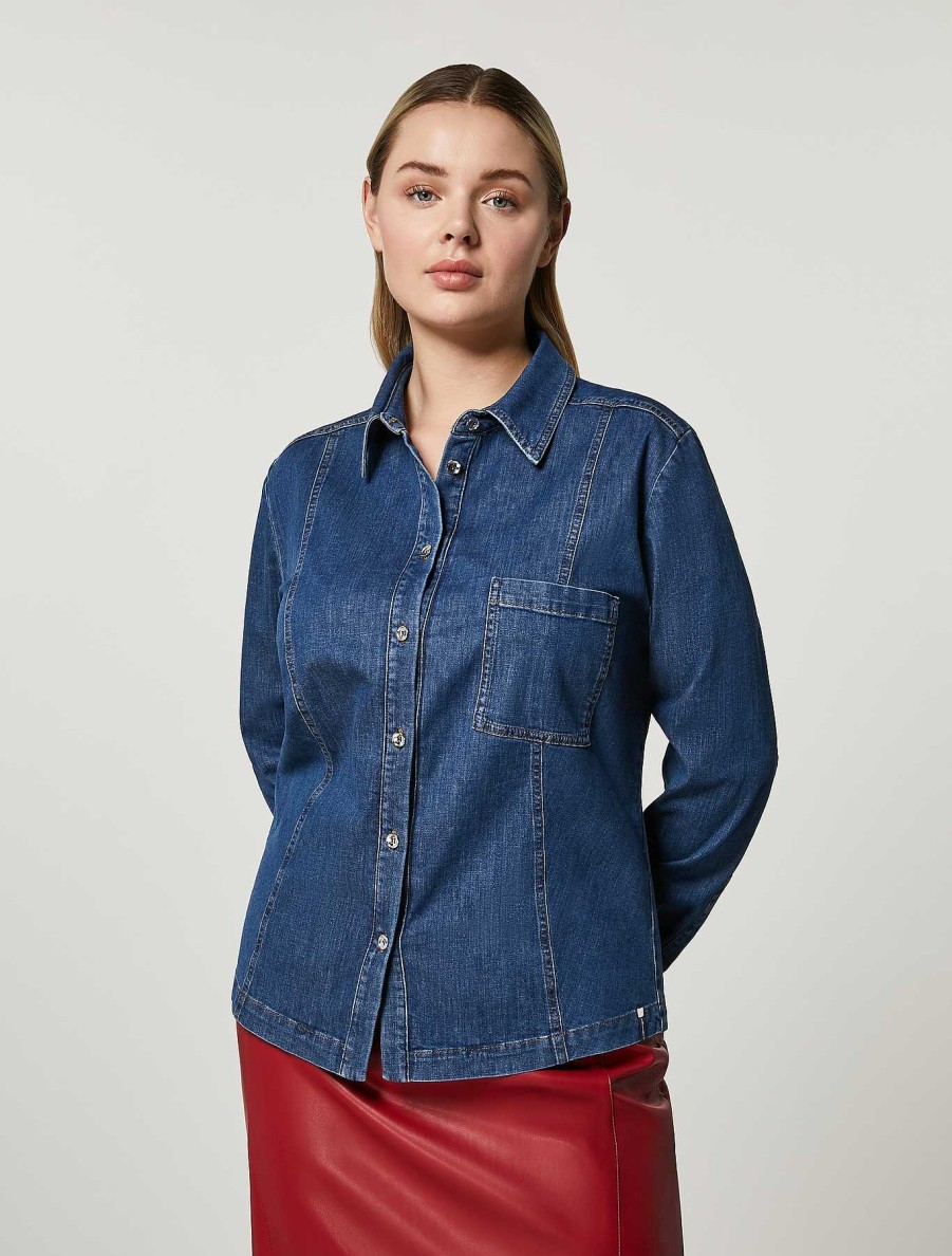 Blouses & Shirts | Marina Rinaldi Cotton Gabardine Shirt