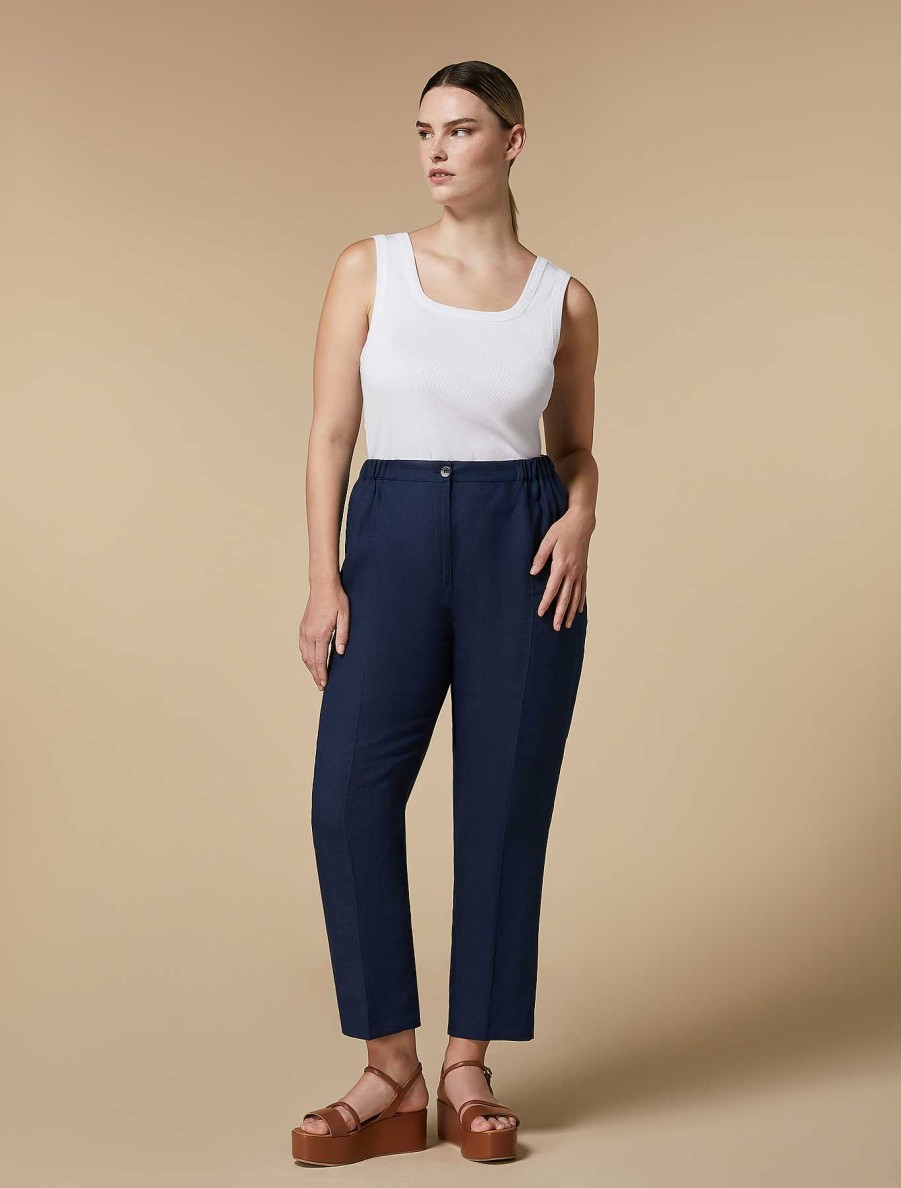 Trousers | Marina Rinaldi Linen Trousers