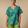 Blouses & Shirts | Marina Rinaldi Printed Poplin Shirt