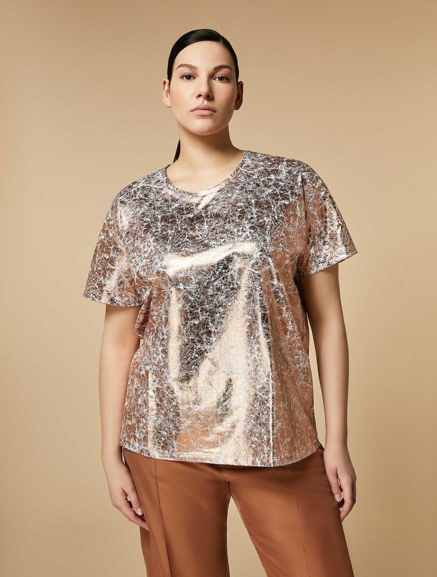 Tops & T-Shirts | Marina Rinaldi Laminated Jersey T-Shirt