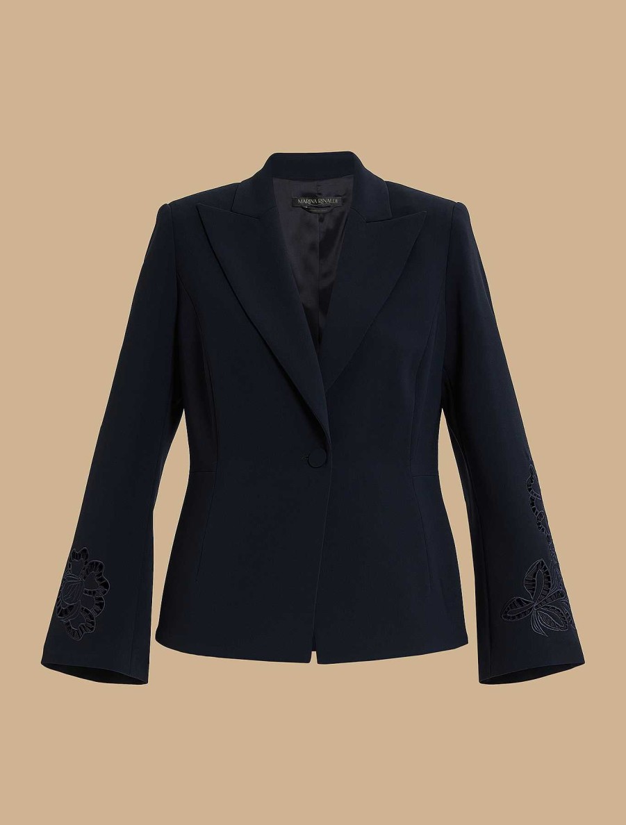 Formalwear | Marina Rinaldi Embroidered Triacetate Blazer Jacket