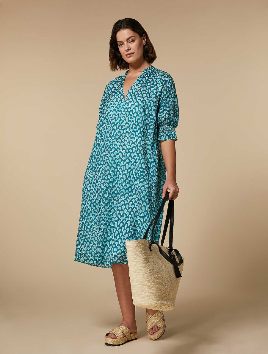 Dresses | Marina Rinaldi Cotton Voile Dress