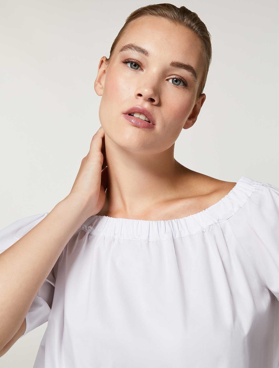 Blouses & Shirts | Marina Rinaldi Cotton Poplin Shirt