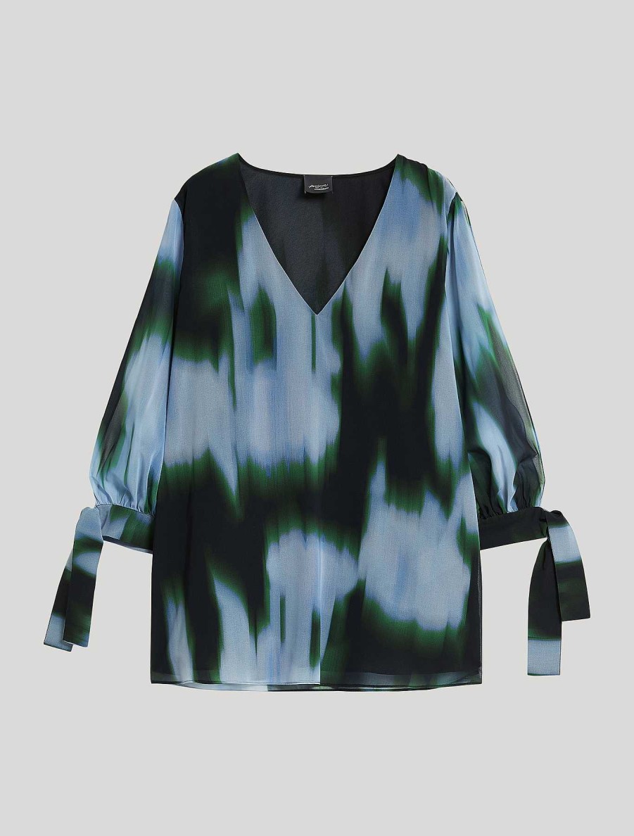 Blouses & Shirts | Marina Rinaldi Georgette Chine Blouse