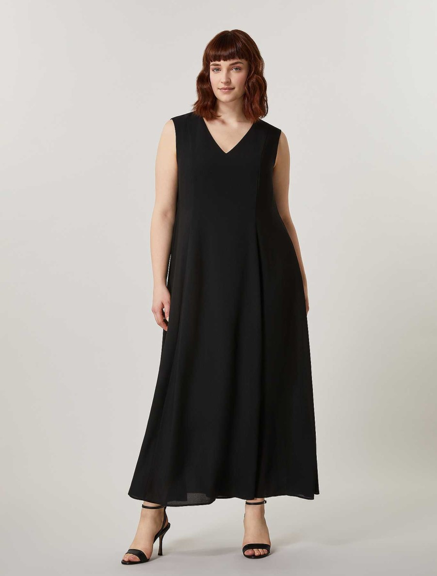 Formal Dresses | Marina Rinaldi Long Dress In Crepe Fabric