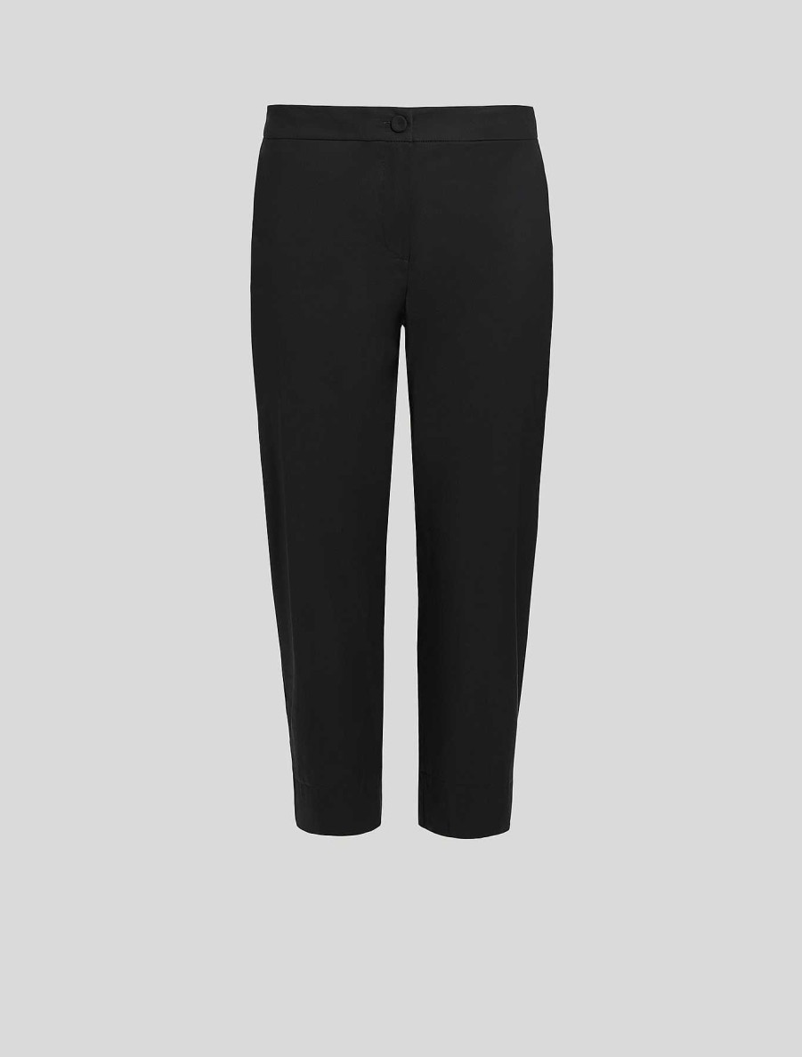 Trousers | Marina Rinaldi Cotton Poplin Trousers