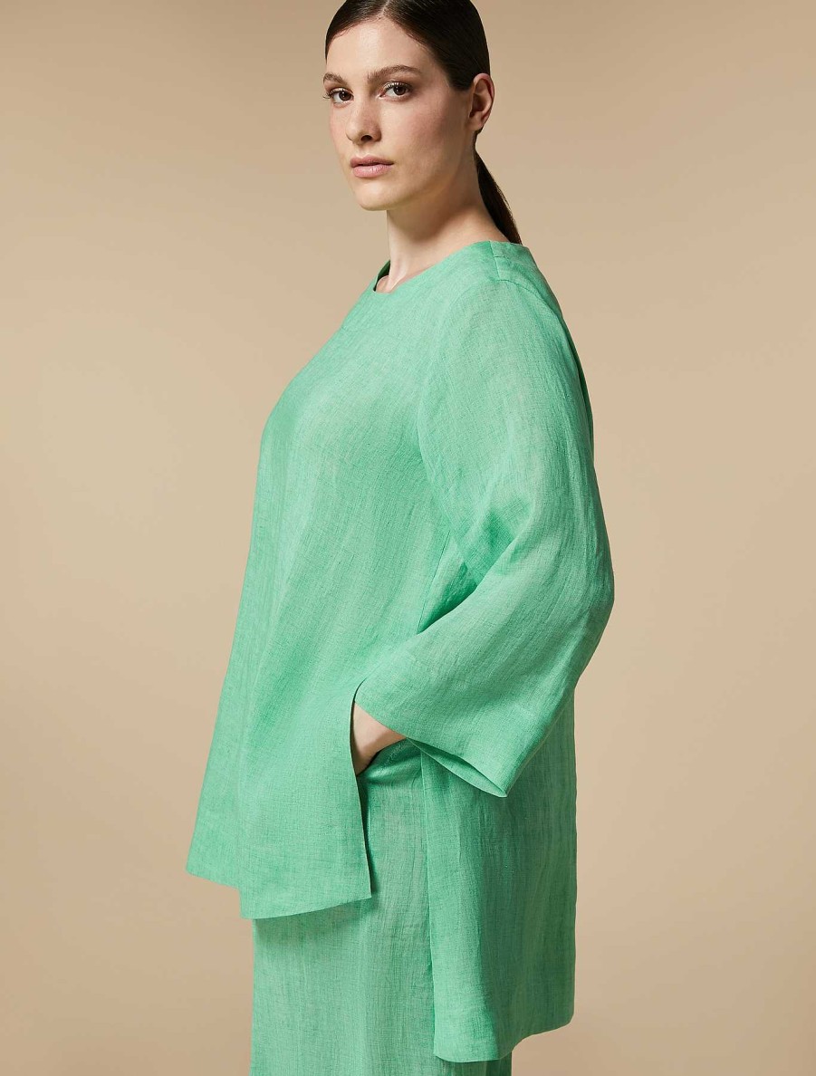 Blouses & Shirts | Marina Rinaldi Linen Tunic