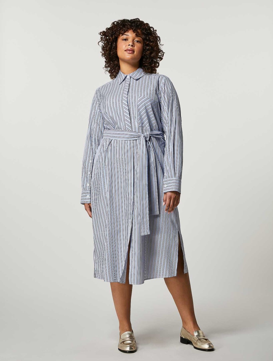 Formal Dresses | Marina Rinaldi Cotton Poplin And Viscose Dress