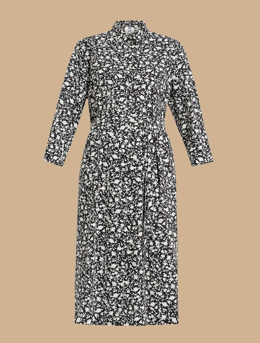 Dresses | Marina Rinaldi Printed Poplin Shirt Dress