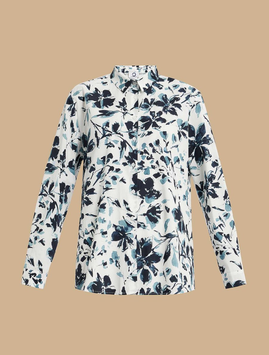 Blouses & Shirts | Marina Rinaldi Printed Poplin Shirt