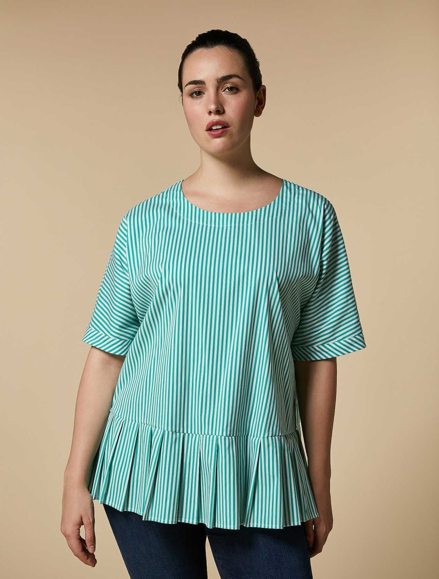 Blouses & Shirts | Marina Rinaldi Cotton-Blend Blouse