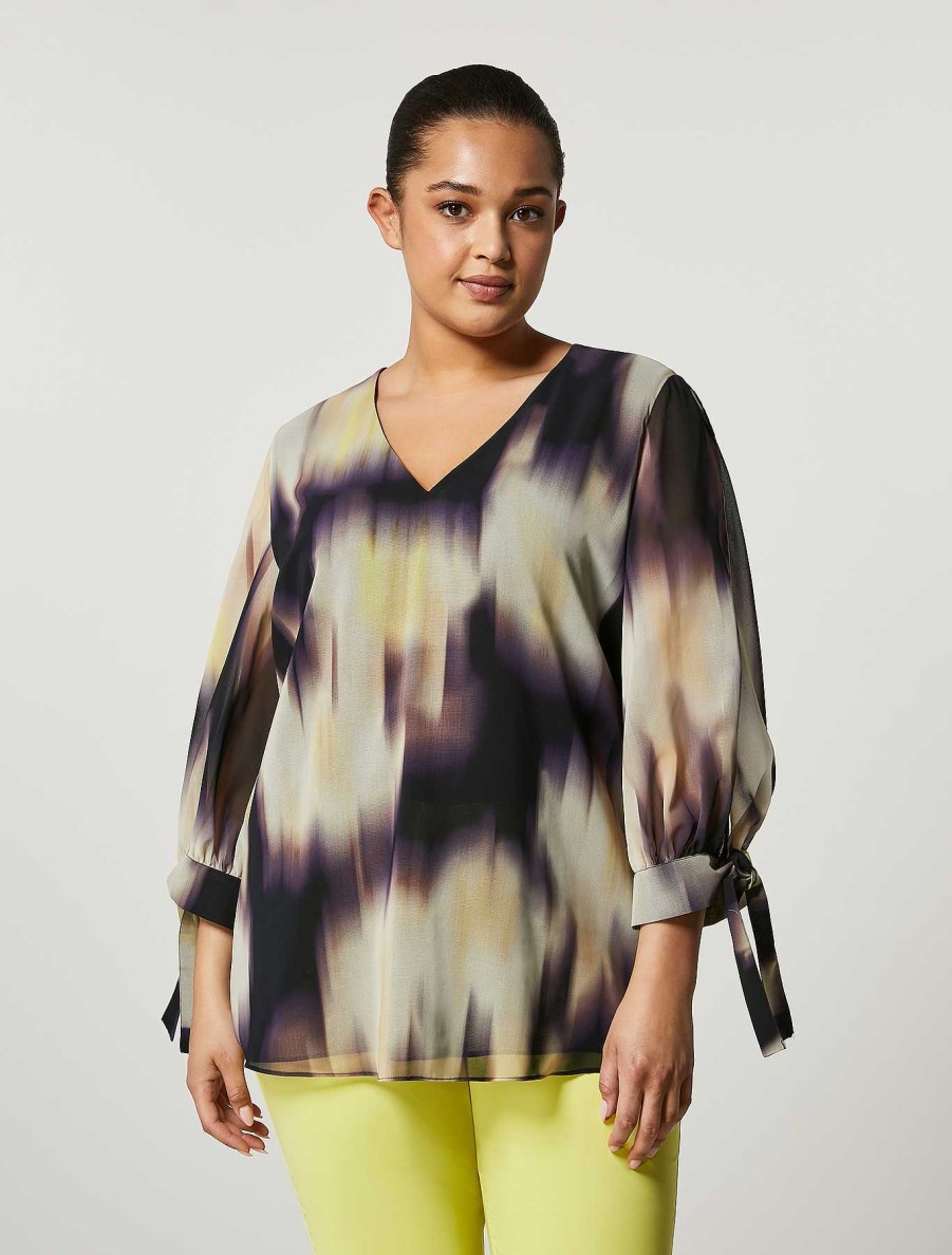 Blouses & Shirts | Marina Rinaldi Georgette Chine Blouse