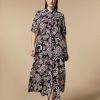 Dresses | Marina Rinaldi Printed Viscose Shirt Dress