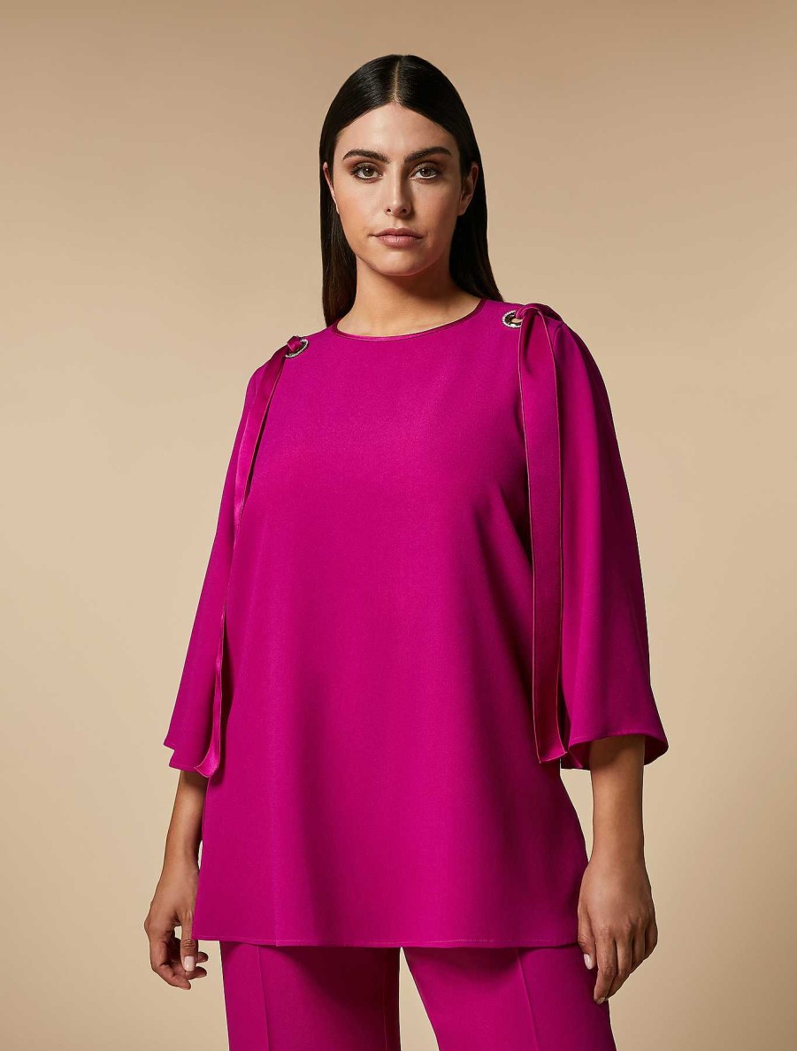 Blouses & Shirts | Marina Rinaldi Crepe Envers Satin Tunic