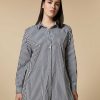 Blouses & Shirts | Marina Rinaldi Striped Twill Tunic