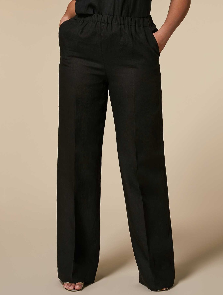 Trousers | Marina Rinaldi Lightweight Linen Trousers