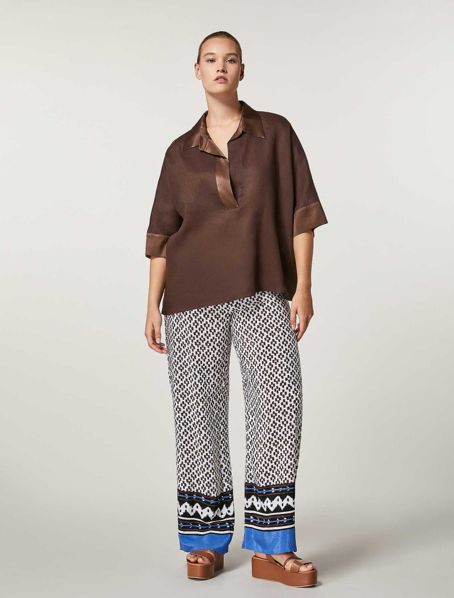 Blouses & Shirts | Marina Rinaldi Linen Canvas Tunic