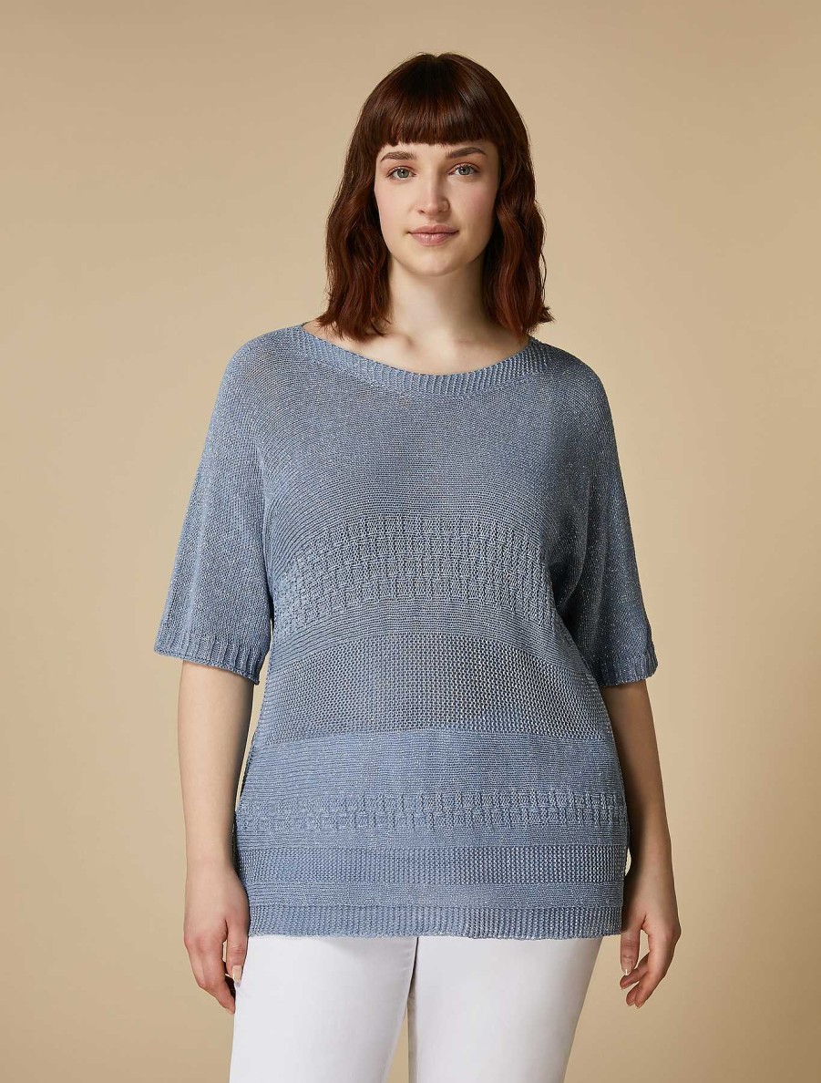 Knitwear | Marina Rinaldi Lurex Yarn Sweater