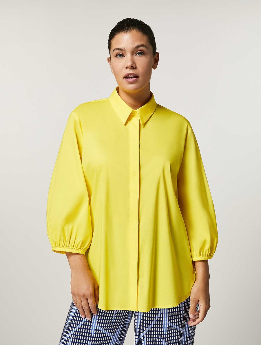 Blouses & Shirts | Marina Rinaldi Cotton Poplin Shirt