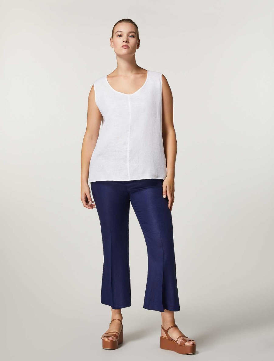 Trousers | Marina Rinaldi Linen Trousers