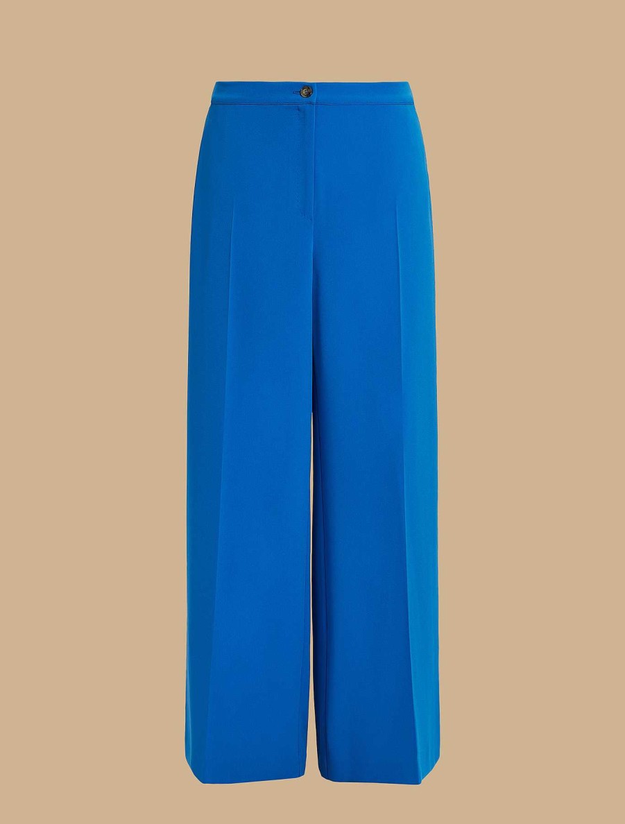 Trousers | Marina Rinaldi Triacetate Cady Palazzo Trousers