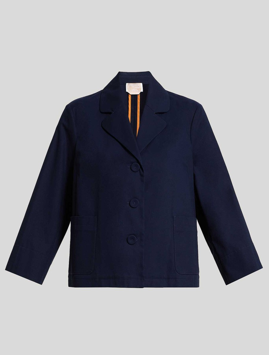 Jacket & Blazers | Marina Rinaldi Cotton Gabardine Jacket