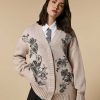 Knitwear | Marina Rinaldi Embroidered Cotton Cardigan