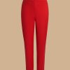 Trousers | Marina Rinaldi Cotton Canvas Slim Trousers