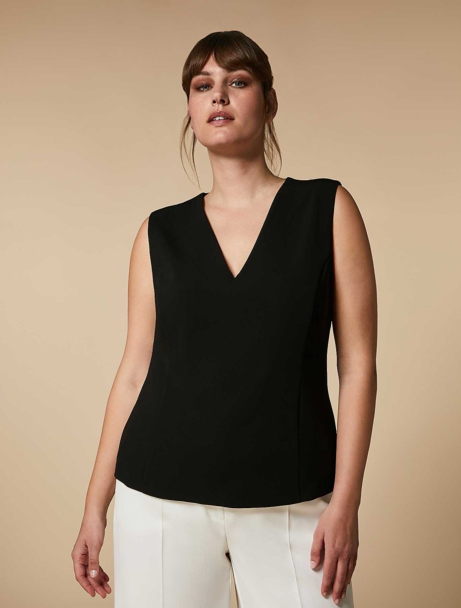 Tops & T-Shirts | Marina Rinaldi Triacetate Top