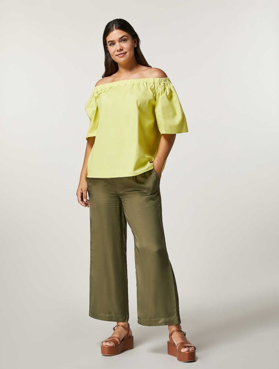 Trousers | Marina Rinaldi Viscose Twill Trousers