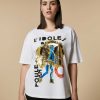 Tops & T-Shirts | Marina Rinaldi Print-Adorned Jersey T-Shirt