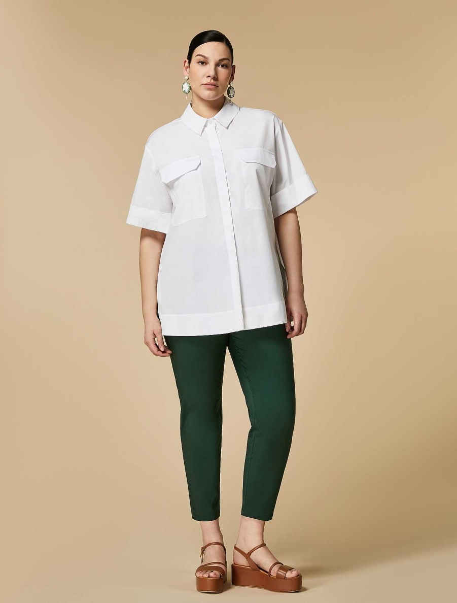 Trousers | Marina Rinaldi Poplin Legging Trousers