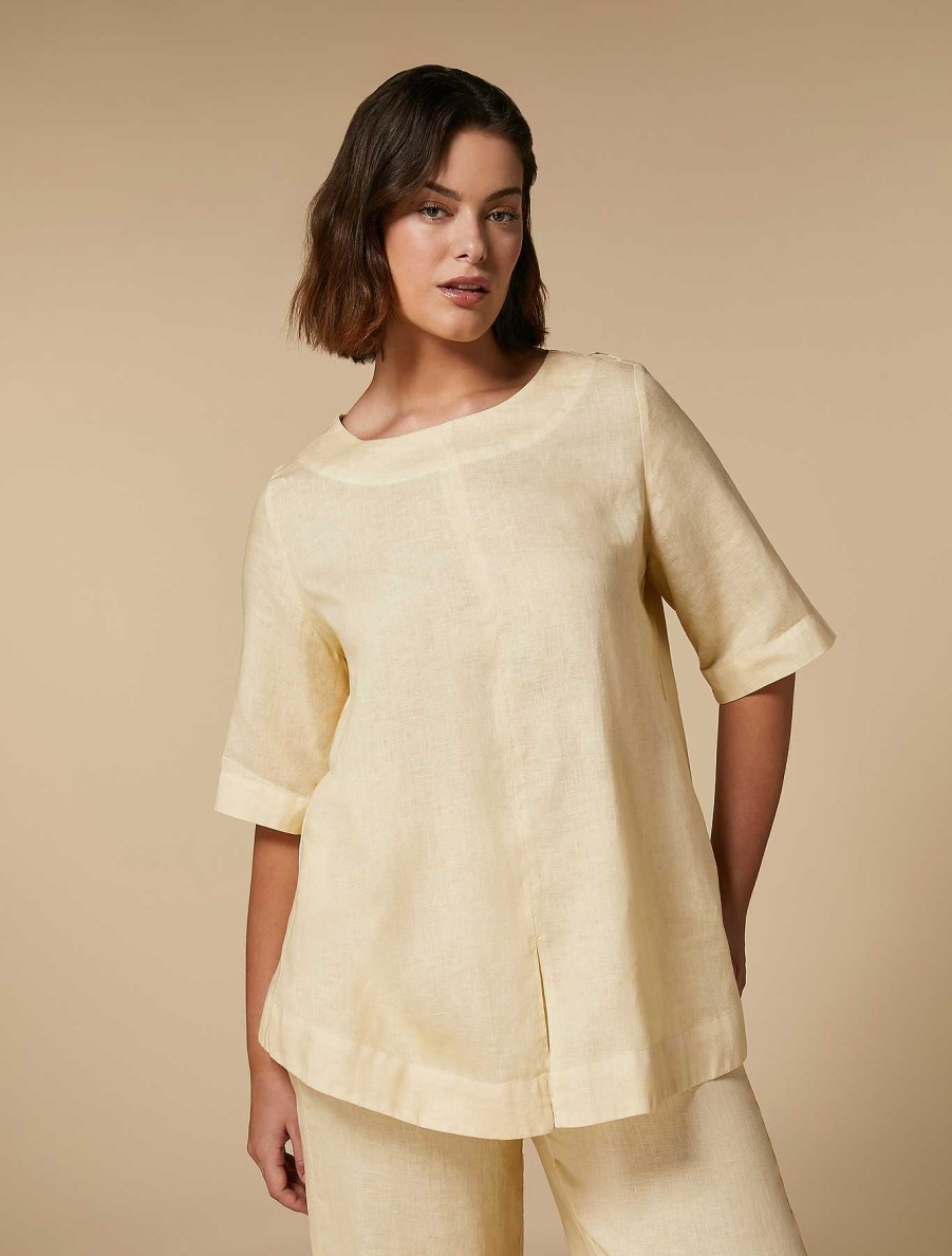 Blouses & Shirts | Marina Rinaldi Linen Blouse