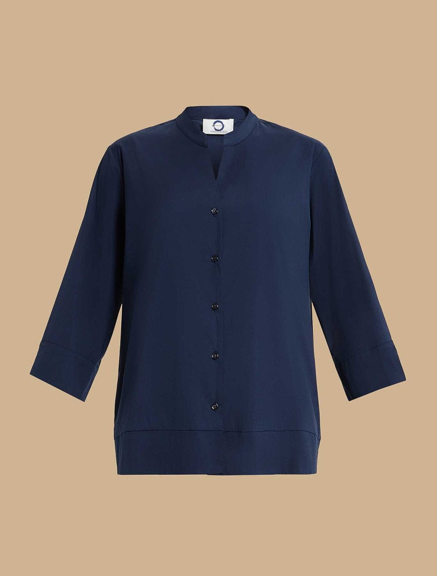 Blouses & Shirts | Marina Rinaldi Cotton-Blend Poplin Shirt