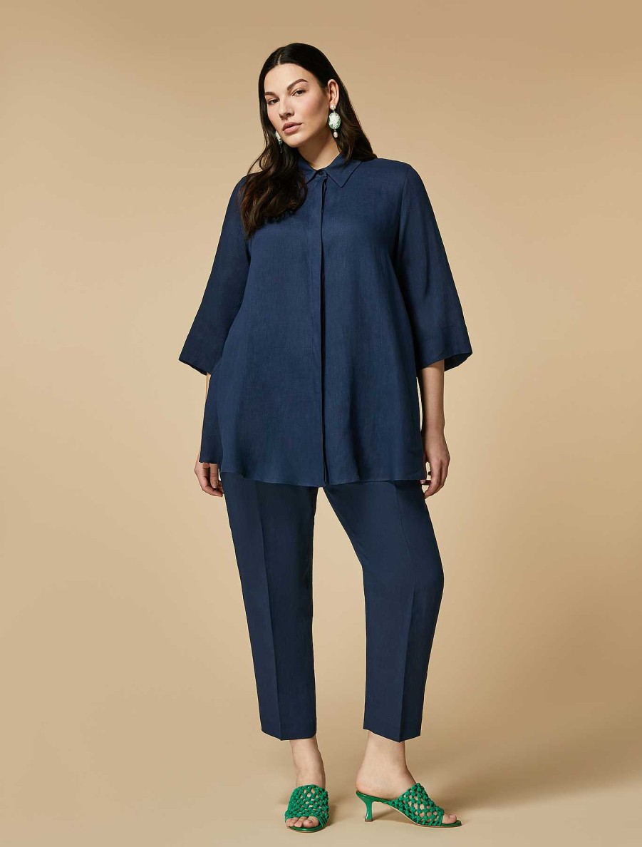 Blouses & Shirts | Marina Rinaldi Linen Tunic