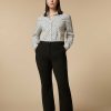 Trousers | Marina Rinaldi Flared Cotton-Blend Trousers