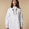 Blouses & Shirts | Marina Rinaldi Rhinestone-Adorned Poplin Shirt