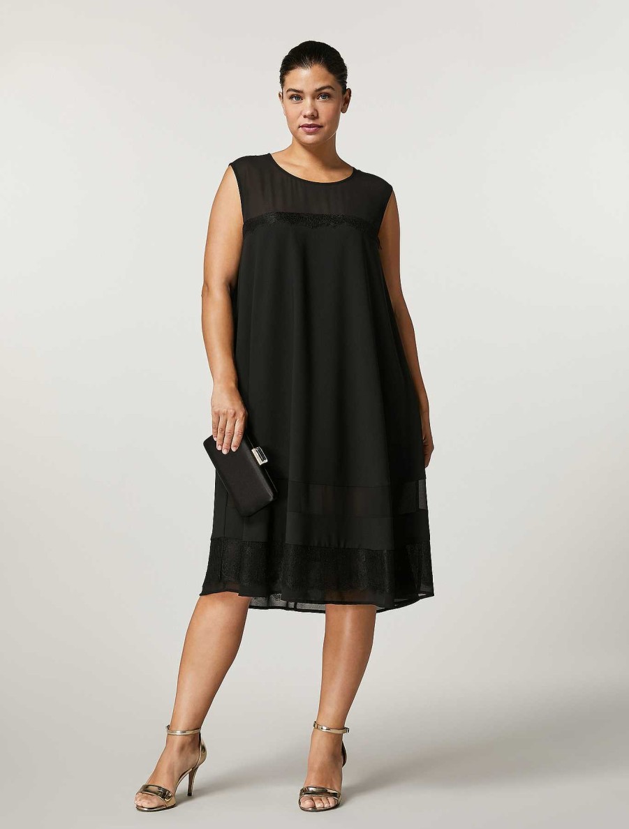 Dresses | Marina Rinaldi Dress With Lace Insert