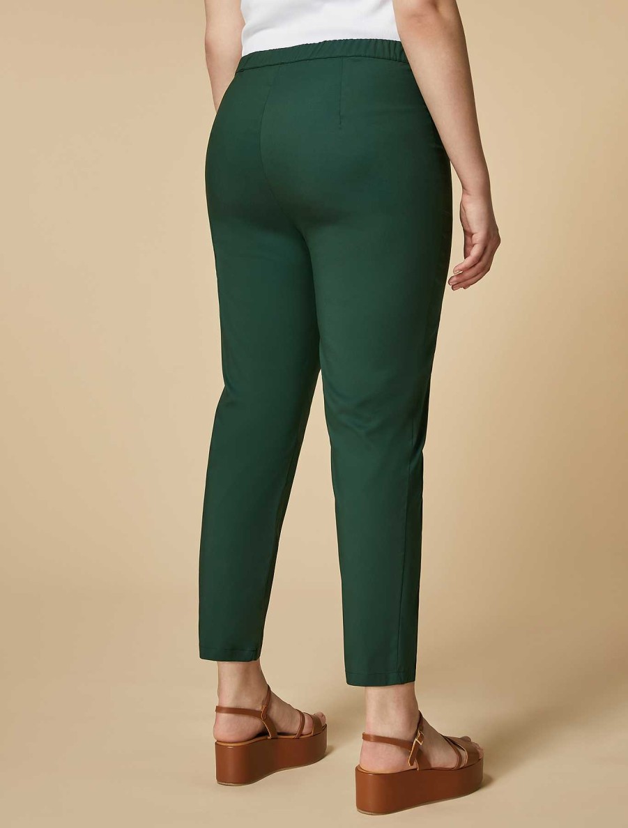 Trousers | Marina Rinaldi Poplin Legging Trousers