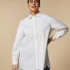 Blouses & Shirts | Marina Rinaldi Lace-Adorned Poplin Shirt