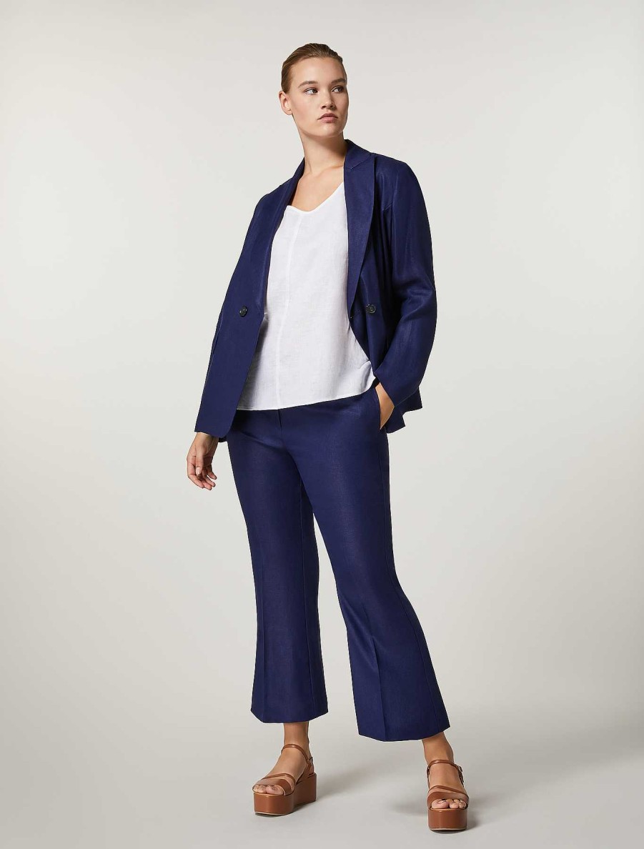 Trousers | Marina Rinaldi Linen Trousers