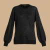 Knitwear | Marina Rinaldi Rhinestone-Adorned Viscose Sweater