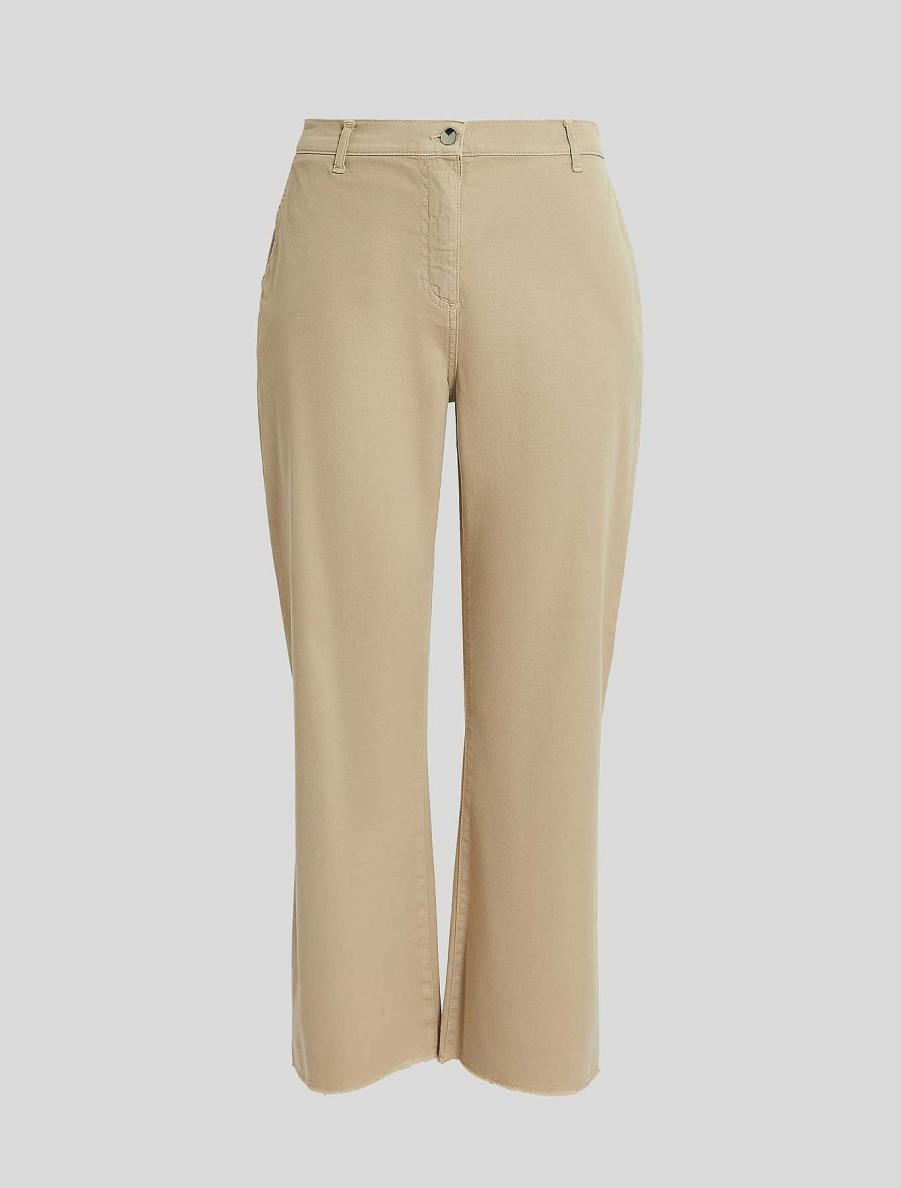 Trousers | Marina Rinaldi Cavalry Twill Cotton Trousers