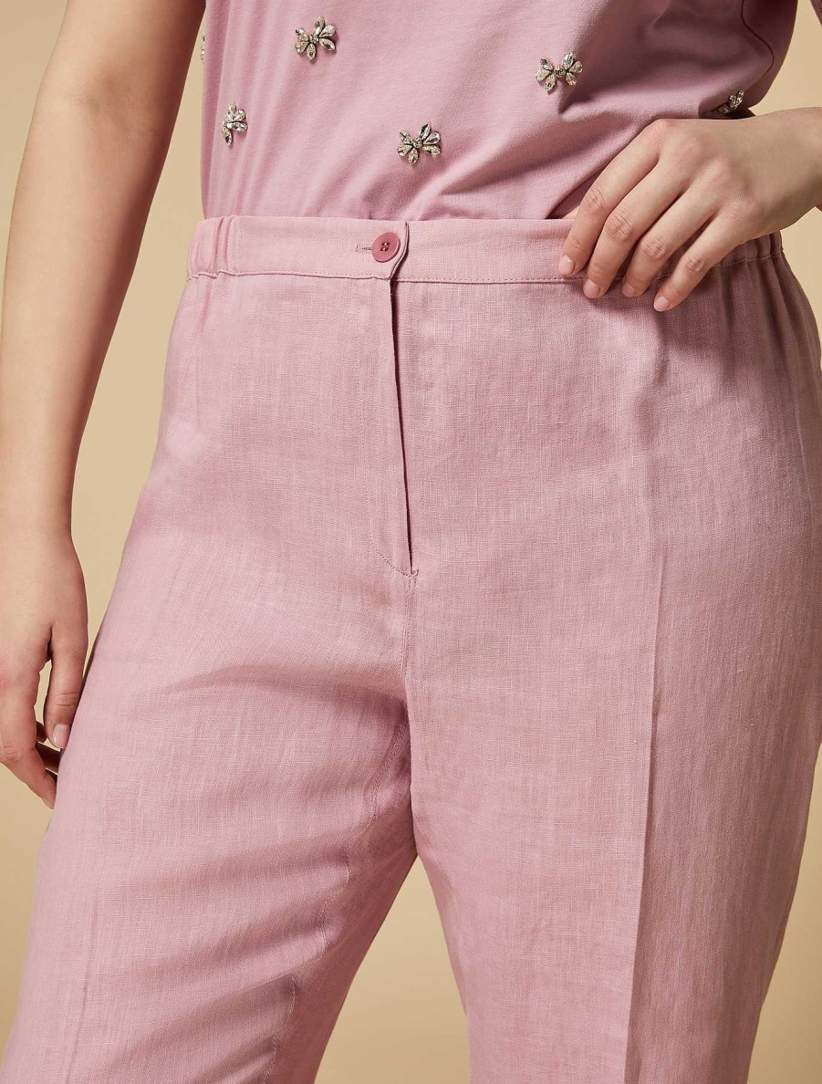 Trousers | Marina Rinaldi Linen Trousers