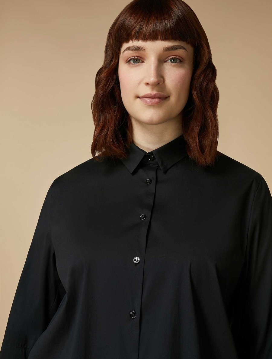 Blouses & Shirts | Marina Rinaldi Cotton-Blend Poplin Tunic